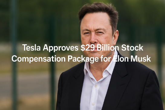 Tesla Approves $29 Billion Stock Compensation Package for Elon Musk